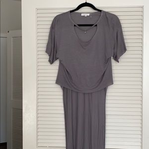 Gray crop high low top